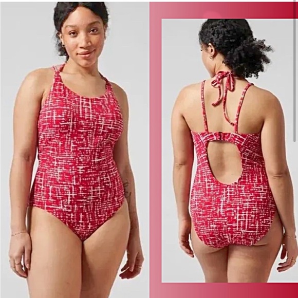 Athleta Swim Athleta Womens Keyhole Back Tie Strap One Piece